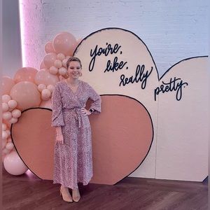 Pink Leopard Spot Maxi Dress